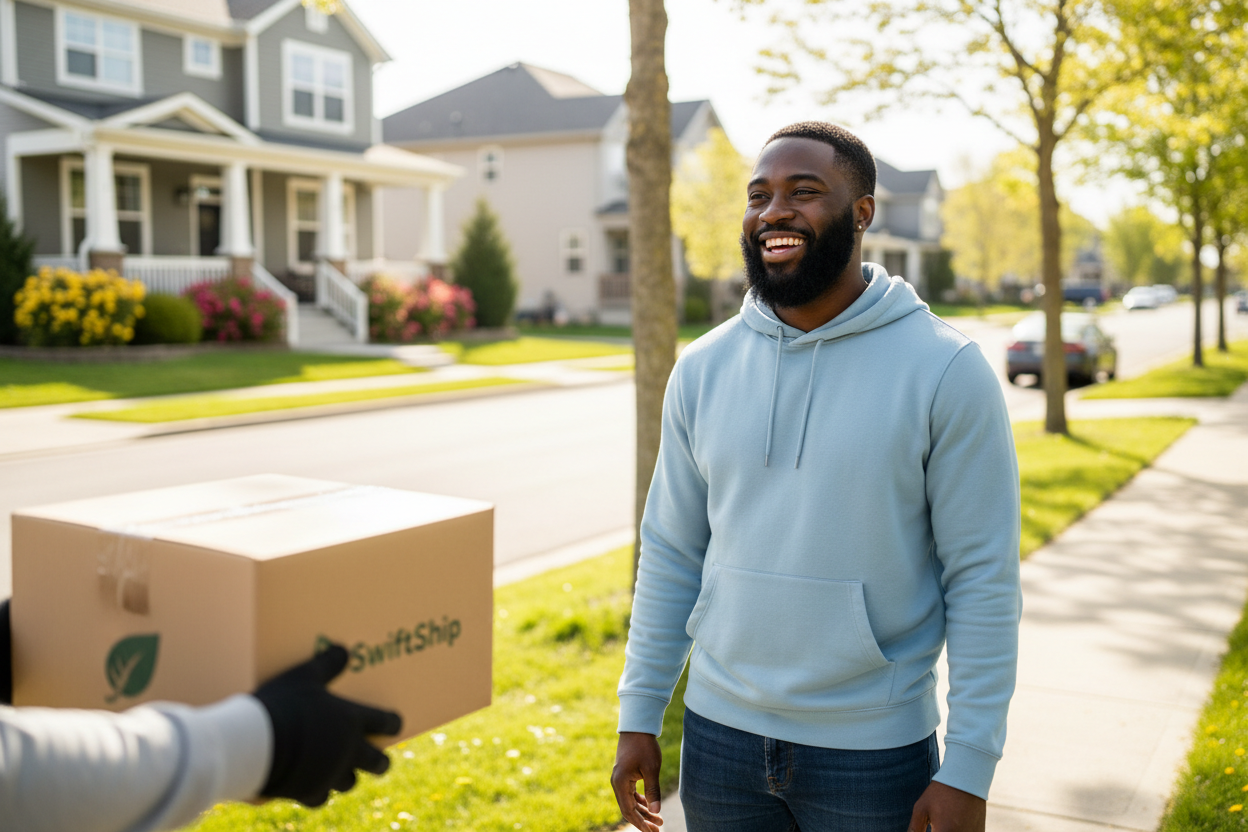 Street delivery scene